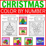 Christmas, Thanksgiving & Halloween Color by Number Bundle