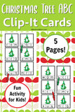 Christmas Alphabet Clip-it Cards