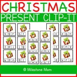 Christmas Alphabet Clip-it Cards