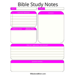 Bible Study Notes Printable