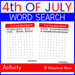 4th of July Word Search Puzzles Pack