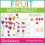 Fruit Math Worksheet Packet
