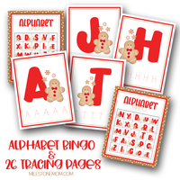 Gingerbread (Capital) Letter Tracing & Bingo