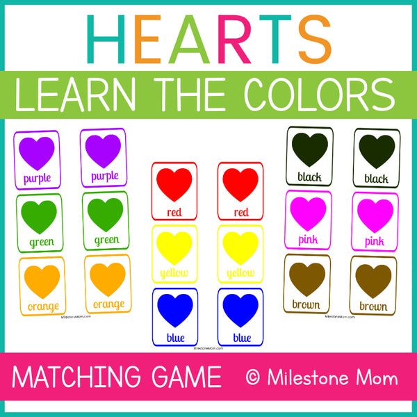 Heart Themed Color Matching Game