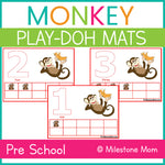 Monkey Play-Doh Counting Mats
