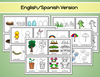 English & Spanish Spring Puzzle Cards