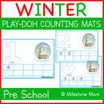 Winter Play-Doh Counting Mats