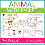 Farm Animal Math Worksheet Packet