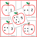 Apple Number Puzzles 1-10