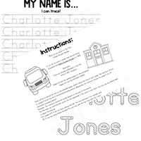 (Editable) Personalized Name Tracing Packet